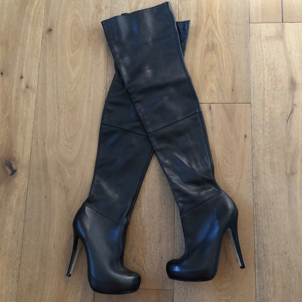 TOPSHOP Barley Over the Knee Platform Thigh High Boots sz 8.5